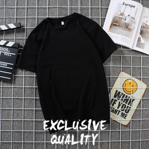 Camiseta de Manga Corta con Cuello Redondo de Algodón Negro para Hombre, Corte Regular, Diseño Floral Informal, Diseño en Blanco sin Tejido, Ecológica y Deportiva - Product Image 3