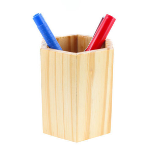 Wood <b>Pen</b> Holder <b>Multi</b> Purpose Use Pencil Cup Pot Desk Organizer <b>Multi</b>-functional Wooden <b>Pen</b> Holder - Product Image 1