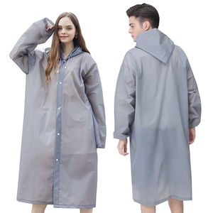 Impermeable Unisex con Capucha, Chaqueta Larga para Exteriores con Cierre de Botones y Bolsillos, Poliéster Negro, 120 cm de Largo - Product Image 5