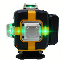Niveau laser rotatif vert 4D 16 lignes à batterie au lithium 3, pour usage industriel et bricolage, à nivellement électronique 360°, vente chaude