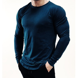 T-shirts à manches longues personnalisés de haute qualité pour hommes, impression personnalisée, t-shirts à manches longues écologiques, t-shirts à col rond pour hommes - Product Image 3