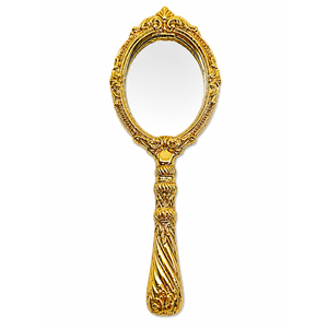 Luxury Vintage Hand Mirror Ornate Gold Heart Shaped Makeup Mirror Electroplated Handheld Cosmetic Mirror for Women Beauty Salon - Product Image 6