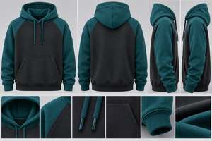 เสื้อฮู้ดแขนราแกลน ผ้าฟลีซ 100% คอตตอน สีพื้น สไตล์ลำลอง สำหรับฤดูใบไม้ร่วง ทรงปกติ มีกระเป๋า ดีไซน์พิมพ์ลายดิจิทัล ผ้าถัก - Product Image 4
