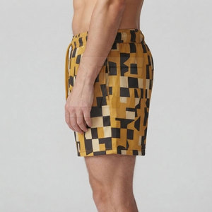 Pantalones Cortos Estampados para Hombre, Sublimación Personalizada, Ropa Deportiva Informal, Cintura con Cordón, para Gimnasio, Entrenamiento, Prenda Ligera - Product Image 6