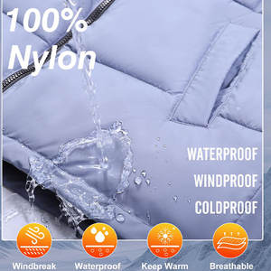 Latest Design Men's Breathable Stylish Zipper Closure Waterproof Windproof Thick High Street Style Canvas Winter Puffer Jacket - Product Image 2