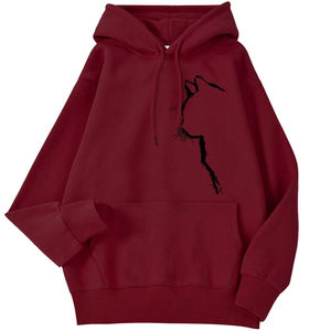 Sudadera Larga Informal de Invierno para Mujer, 100% Poliéster, Bolsillo Frontal, Diseño Estampado Elástico, Estilo Urbano con Felpa Lavada - Product Image 3