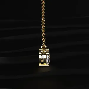 Collar de Diamantes Solitario con Corte Cojín, Diamante CVD, Joyería con Certificado IGI para Ocasiones Especiales, Superventas - Product Image 3