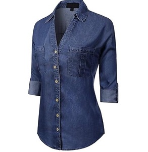 Camisa de Mezclilla sin Mangas, Transpirable, Moderna y Casual para Mujer, de Alta Calidad, Estilo Moderno para Exteriores, de Secado Rápido - Product Image 2