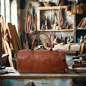 กระเป๋าทรงดัฟเฟิลสำหรับเดินทางทำจากหนังควายกันน้ำน้ำหนักเบาออกแบบได้ตามต้องการใช้ได้ทั้งชายและหญิง - Product Image 1