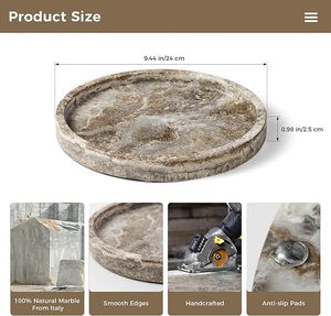 Factory Price Wholesale Marble Tray Available in Multiple Sizes Colors and Designs for Global Home Decor Buyers - Product Image 4