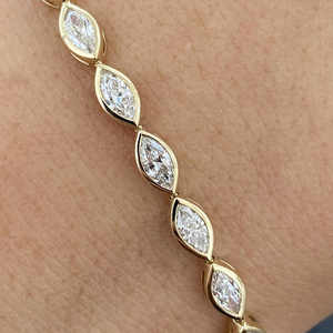Handcrafted Lab Grown Diamond Bracelet 14K <b>Gold</b> IGI Verified 10K 18K White <b>Rose</b> Yellow <b>Gold</b> Ethical Fine Jewelry Gift - Product Image 4