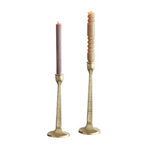 Support de bougie décoratif en laiton forgé à la main, finition or antique, pour la maison et les événements - Product Image 6