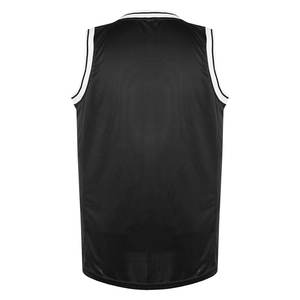Camiseta de Baloncesto sin Mangas, Ligera, de Color Negro Sólido, 100% Poliéster, Estilo Liso, Ropa Deportiva, Camiseta de Baloncesto Estampada - Product Image 3
