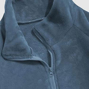 Sweat-shirt décontracté pour homme à demi-zip, col montant, pull de sport zippé, en tissu polyester respirant uni, coupe ample - Product Image 3