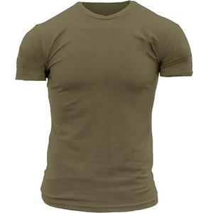 Chemises de sport pour hommes, taille US, logo personnalisé, impression par transfert thermique, séchage rapide, manches courtes, coupe classique, fitness, musculation, 100% coton - Product Image 1