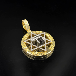 Colgante Unisex de Plata Chapada Estilo Hip Hop, Diseño Corona Urbana con Circonitas, The Ice Legacy Custom Iced CZ Heritage - Product Image 1