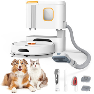<b>Pet</b> Vacuum Grooming Kit With Clipper <b>Brush</b> Attachments For Cats And Dogs Rechargeable Plastic Indoor Use All Seasons - Product Image 1