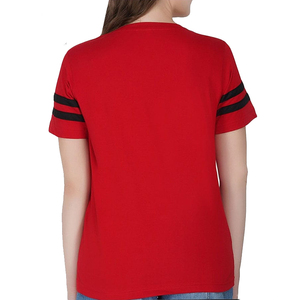 T-shirt en coton 100 % respirant et écologique pour femme, col rond, uni, décontracté, été, vente en gros - Product Image 5