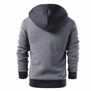 Sudadera con capucha extragrande y gruesa para hombre, personalizada con estampado deportivo, con cremallera completa, forro de piel, poliéster y algodón de alta calidad, ecológica. - Product Image 2