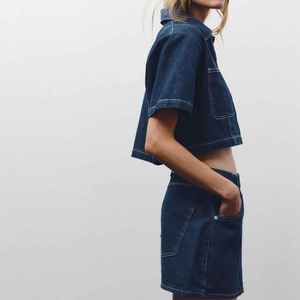 Top de Mezclilla para Mujer, Moderno, Elegante, Gracioso, Premium, Casual, Estiloso, Versátil, Cómodo, Suave, Duradero, Diseño Único - Product Image 6