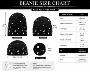 Bonnet noir pour femme avec embellissements en perles et strass, style tricoté décontracté pour l'hiver, personnalisable, marque - Product Image 6