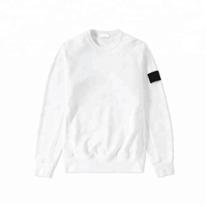 เสื้อสเวตเชิ้ตผ้าฝ้ายแบบสั่งทำ เสื้อสเวตเชิ้ตลำลองสำหรับผู้หญิง ทรงหลวม สีพื้น แต่งผ้าแบบ Patchwork แขนยาว คอกลม - Product Image 1