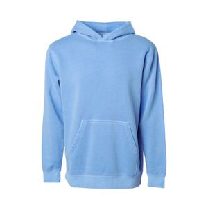 Youth Midweight Pigment Dye Hooded <b>Pullover</b> Stylish & Comfortable Winter Casual Hoodie for <b>Men</b> with Front Logo - Product Image 1