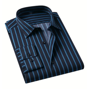 Custom <b>Men</b> Office <b>Dress</b> Shirt 100% Cotton Twill Long Sleeve Breathable Quick Dry OEM Factory Direct - Product Image 6
