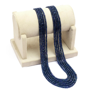 Cuentas facetadas de zafiro AAA+ de 2.5mm-5mm, cuentas de zafiro azul birmano natural, piedras preciosas para la elaboración de collares en capas. - Product Image 4