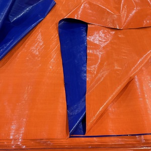 Bâche en PE robuste bleue et orange, haute durabilité et capacité, couleurs et dimensions au choix, feuilles de plastique robustes - Product Image 5