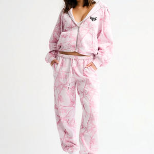 Sweats à capuche oversize tendance pour femmes, vente en gros, OEM, en polaire camouflage Real Tree, streetwear, fabricant de marques privées - Product Image 2