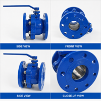 Vanne à boisseau sphérique à bride ANSI Q41F en fonte ductile, à levier manuel, à passage plein, type flottant, 150LB, pour eau, huile et gaz, OEM/ODM d'usine