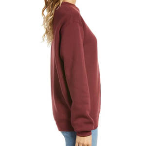 Nouveau style de sweat-shirt uni respirant pour femmes, conception OEM, sweat-shirt de haute qualité à col rond pour femmes, style à épaules tombantes, séchage rapide - Product Image 2