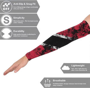 Mangas de compresión unisex de poliéster 100% transpirables, elásticas, ligeras, de alta calidad, con protección UV, al por mayor - Product Image 3