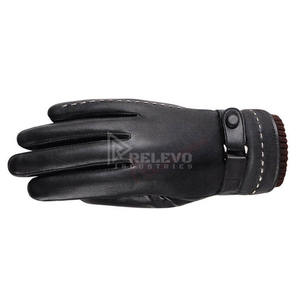 Gants en cuir pour hommes, style mode, professionnels, en peau de mouton véritable, doux et confortables, pour motards, vente en gros - Product Image 4