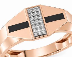 Bague Chevalière Namivaa Vmg444 pour Homme, Bijou Fin Poli Brillant, Géométrique et Contemporain, Idéale pour Mariage, Fête, Usage Quotidien ou Cadeau - Product Image 3