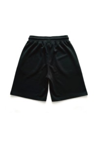 Shorts de sport décontractés pour homme, en polyester tissé, noirs unis, à séchage rapide et taille élastique - Product Image 6