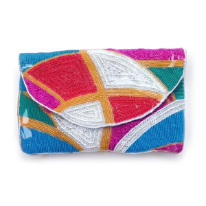 Colorful Indian Handmade Beaded Bag Luxury Ethnic Craft Durable Trendy Style Premium Eth <b>Crystal</b> Fashion Accessory Glass <b>Bead</b> - Product Image 2