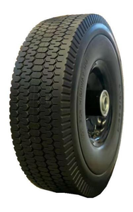 Rueda antipinchazos Caldwell de 10 pulgadas 3.50-4 con banda de rodadura de espuma de PU tipo diente de sierra, fabricada en Tailandia - para lavadoras a presión, pulverizadores, carretillas de mano, carros y vagones - Product Image 3