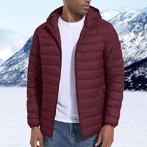 Mens <b>Quilted</b> Lined Puffer Jacket Lightweight Packable <b>Winter</b> Coat with Hood Customizable Design, Factory Direct Supply - Product Image 2