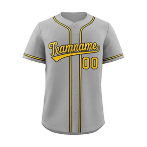 Camiseta de Béisbol Personalizada 100% Algodón, Impresión DTF, Uniforme de Equipo, Camisa Deportiva con Botones, Logotipo OEM, Ropa Deportiva Transpirable al por Mayor - Product Image 5