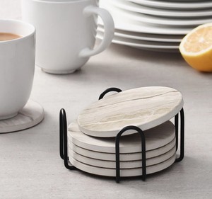 Juego de Posavasos de Mármol Moderno, Sencillo, Ecológico, Lavable, de Lujo, Accesorios de Barra para Mesa, Decoración del Hogar, Recuerdos para Cócteles - Product Image 1