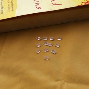 12 pierres précieuses en quartz rose pâle, taille baguette, 4x6mm |   Pierres en vrac pour la fabrication de bijoux - Product Image 1