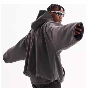 Fashion High Collar Heavyweight Oversized Winter <b>Hoodie</b> with Digital Printing and <b>Plain</b> Dyed Custom Logo for <b>Men</b> Streetwear - Product Image 6