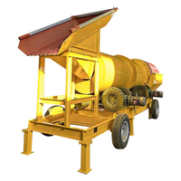 Laveuse rotative portable pour l'or alluvionnaire et le minerai, équipement de lavage de pierres aurifères à vendre
