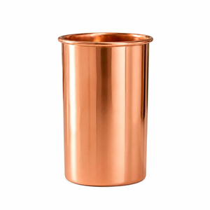 Pure Hammered Copper <b>Tumbler</b> <b>Set</b> of 2 Handcrafted Ayurvedic Drinking <b>Glasses</b> for Health & Wellness Metal Cups for Home & Kitchen - Product Image 3