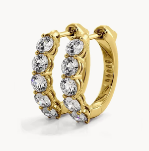 <b>Hoops</b> <b>Earrings</b> Diamond <b>Earrings</b> Gold and <b>Silver</b> <b>Earrings</b> Natural and Lab Grown Diamonds <b>Earrings</b> <b>Hoops</b> Fine Jewelry for Women - Product Image 2