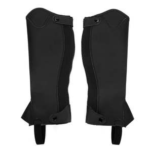 Nouvelles demi-gambières en cuir professionnelles personnalisées avec impression de logo, légères, de haute qualité, 100 % cuir, style western. - Product Image 4