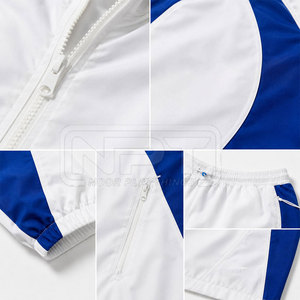 Modern Windbreaker <b>Shorts</b> <b>Set</b> Multi Color Puff Print Nylon Polyester <b>Hoodie</b> Outdoor Casual Windbreaker <b>Shorts</b> <b>Set</b> - Product Image 6