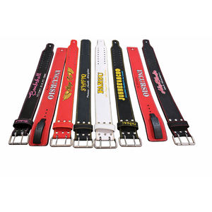 Cinturones de levantamiento de pesas de 10 mm y 13 mm con logo personalizado / Cinturones de powerlifting para gimnasio, de cuero, con soporte lumbar resistente. - Product Image 1